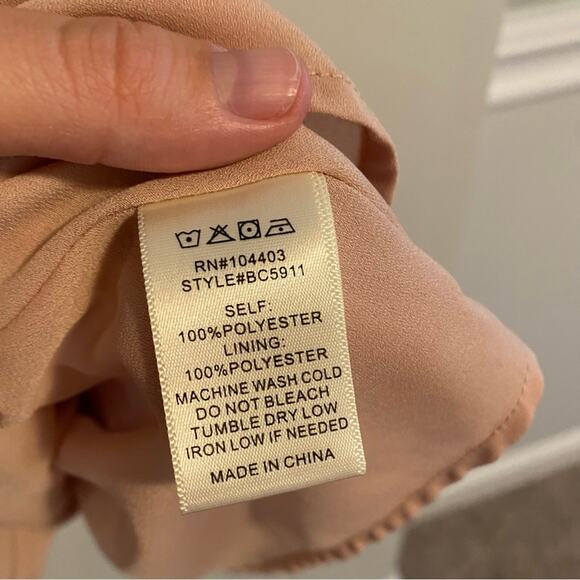 J.O.A. Los Angeles Pink Tan Strappy Mini Dress XS - Picture 8 of 11